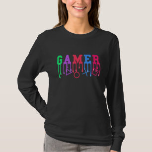 Gamer Melting Letters T-Shirt