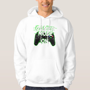 Gamer-Modus AN – Neon-Glitch-Gaming-T-Shirt-Design Hoodie
