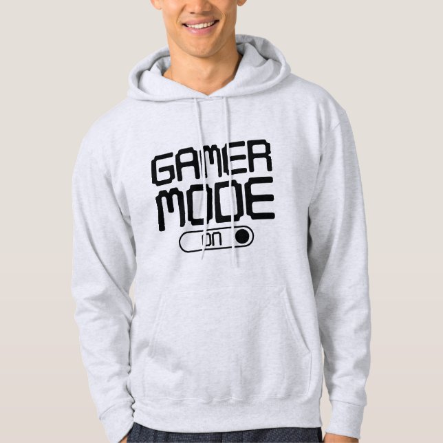 Gamer-Modus eingeschaltet Hoodie (Vorderseite)