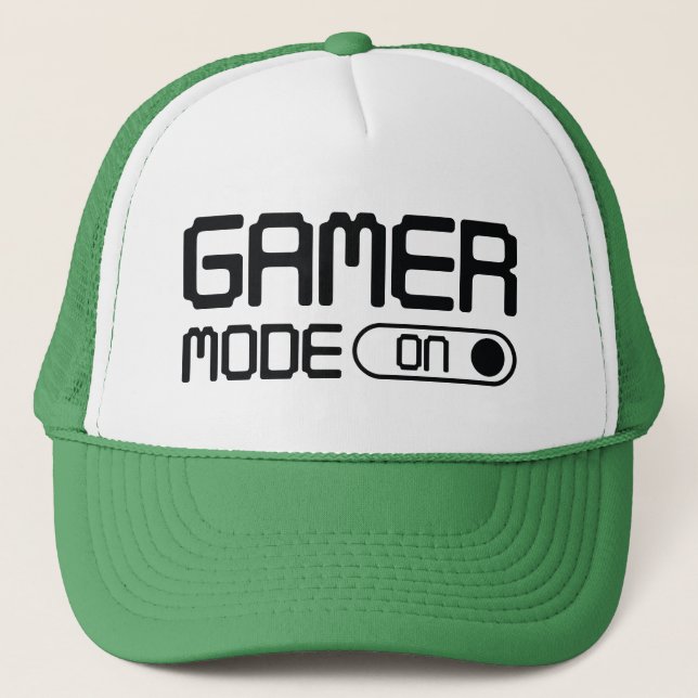 Gamer-Modus eingeschaltet Truckerkappe (Vorderseite)
