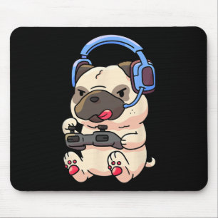 Gamer Mops Gaming Möpse Videospiel Geschenk Mousepad