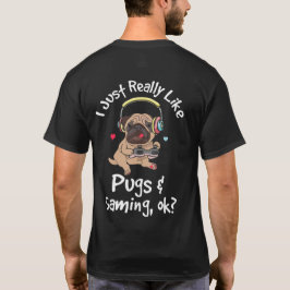 Gamer Mops Lover Video Games Dog Mops Gaming T-Shirt
