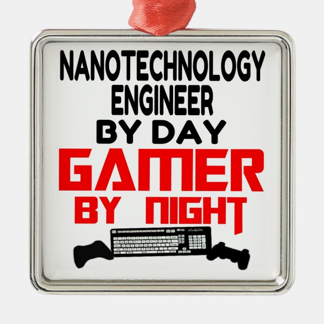 Gamer Nanotechnology Engineer Ornament Aus Metall (Vorne)