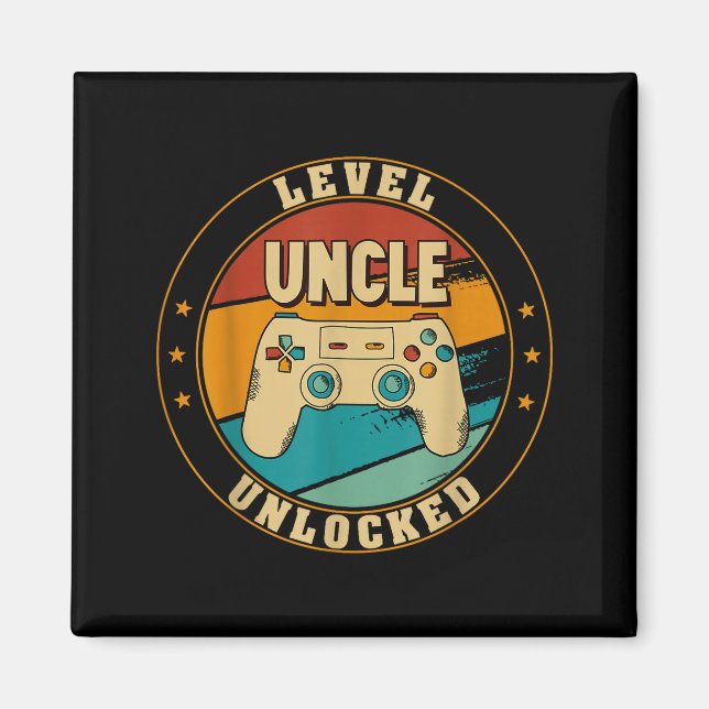 Gamer New Uncle Dad Mom Baby Announcement Pregnanc Magnet (Vorne)