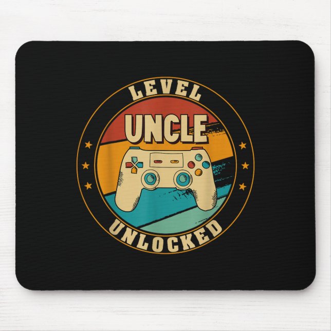 Gamer New Uncle Dad Mom Baby Announcement Pregnanc Mousepad (Vorne)