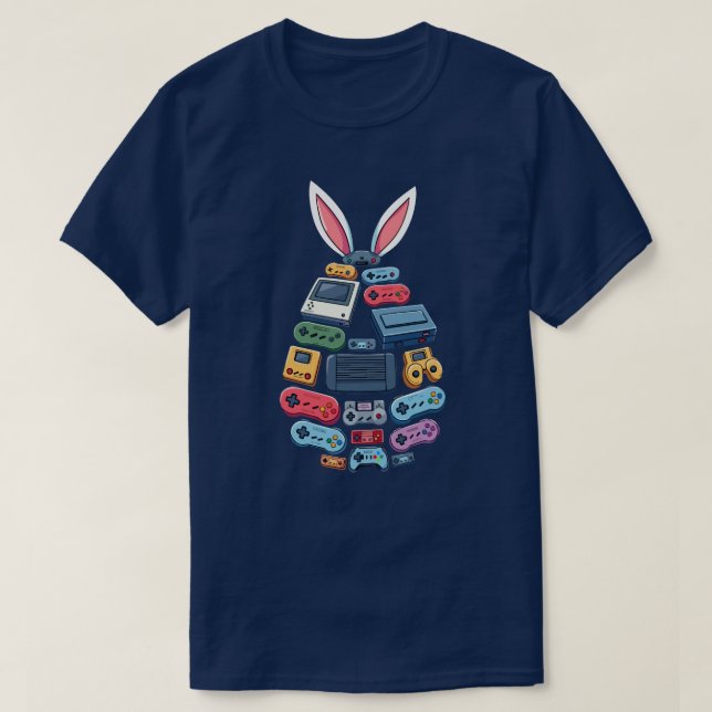 Gamer Oaster Egg Shirt | Bunny Controller Graphic (Design vorne)