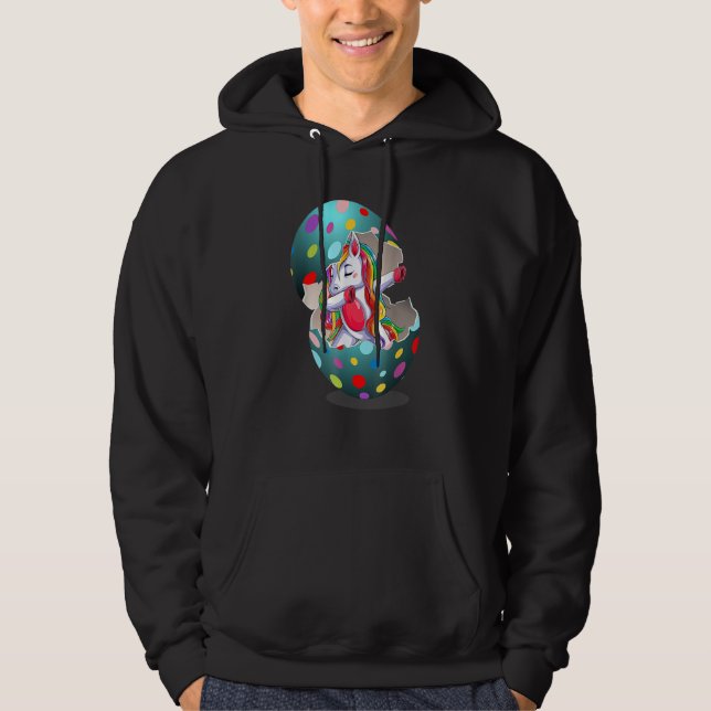 Gamer Oaster Eggs Hunt Dabbing Unicorn Osterbün Hoodie (Vorderseite)