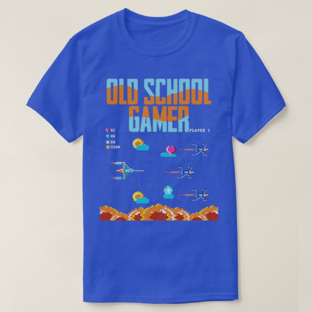 Gamer Old School Gamer T-Shirt (Design vorne)