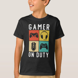 Gamer on Duty Gaming Gift T-Shirt