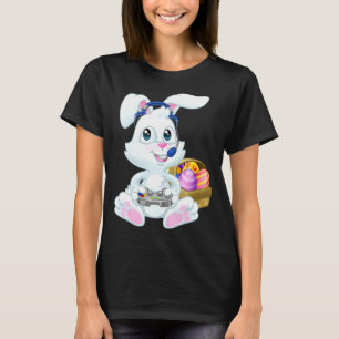 Gamer-Osterhase-Hase-Videospiel-Spieler Mit C T-Shirt
