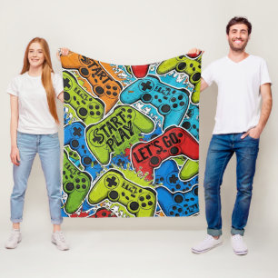 Gamer Pattern Fleece-Decke Fleecedecke