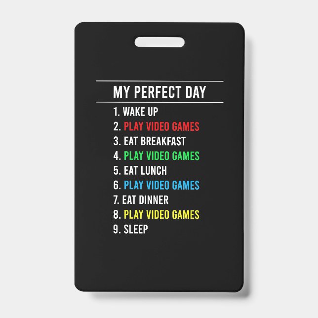 Gamer Perfect Day Ausweis (Vorderseite)