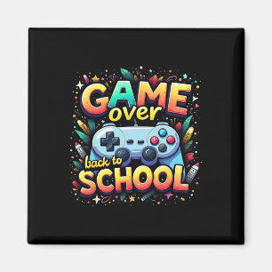 Gamer Pixel Game Over Schüler Zurück zur Schule  Magnet