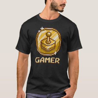 Gamer Pixel Joystick Emblem Vivid - Retro Gaming T-Shirt