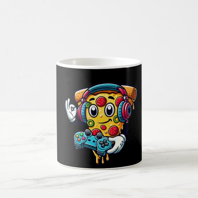 Gamer Pizza Video Gaming Food Coffee Tasse (Mittel)