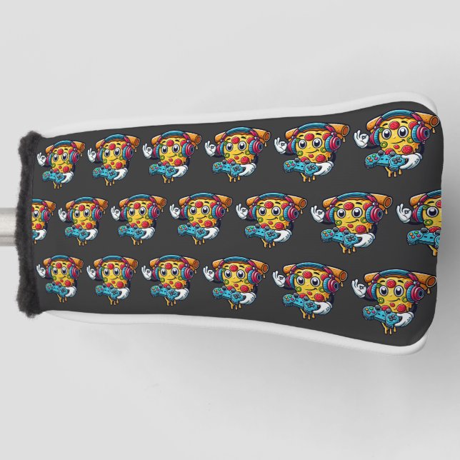 Gamer Pizza Video Gaming Food Head Cover Golf Headcover (Vorderseite)