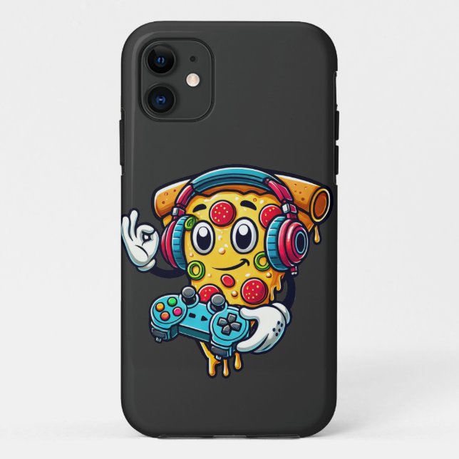 Gamer Pizza Video Gaming Food iPhone 11 Fall Case-Mate iPhone Hülle (Rückseite)
