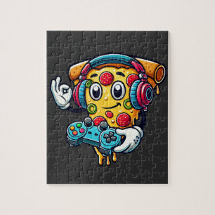 Gamer Pizza Video Gaming Food Puzzle
