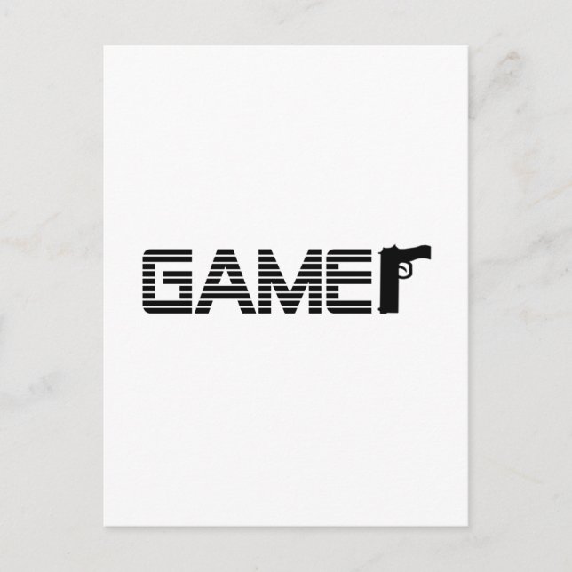 Gamer Postkarte (Vorderseite)
