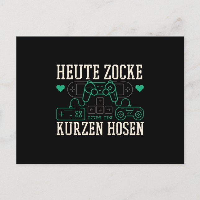 Gamer Postkarte (Vorderseite)