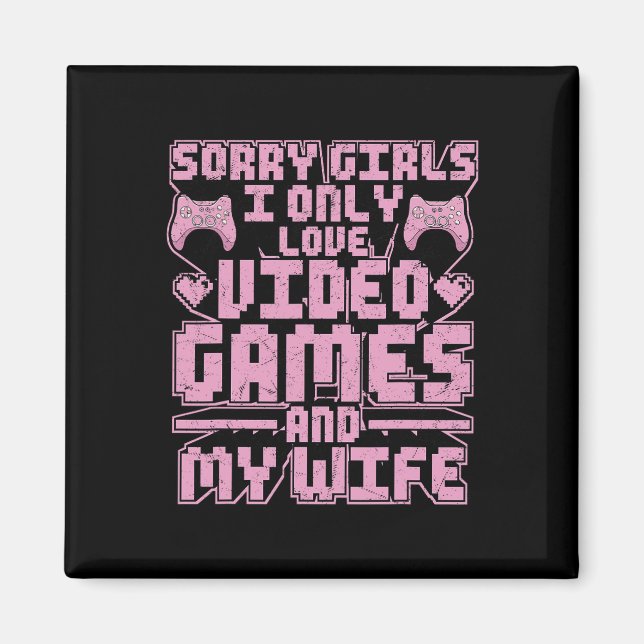 Gamer Priorities – Video Games And Wife  Magnet (Vorne)