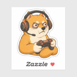 Gamer Rage Shiba Aufkleber
