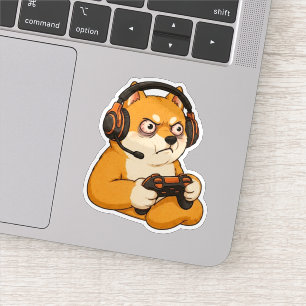 Gamer Rage Shiba Aufkleber