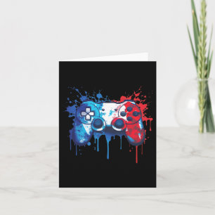 Gamer - Red White Blue 4. Juli Videospiel 1 Karte