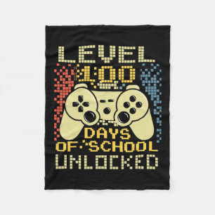 Gamer Retro 100. Tageslehrer 100 Tage Schule B Fleecedecke