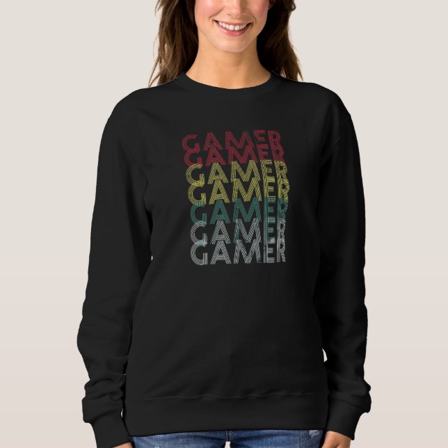 Gamer Retro 70sgame Sweatshirt (Vorderseite)