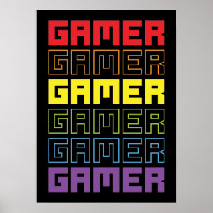 Gamer Retro Old School - Funny Video Gamer, Gaming Poster
