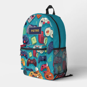 Gamer Retro Vintag Video Game Individuelle Name Bedruckter Rucksack