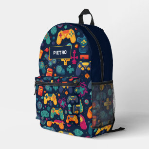 Gamer Retro Vintag Video Game Individuelle Name Bedruckter Rucksack