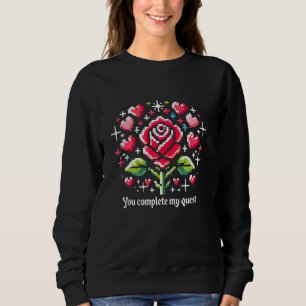 Gamer Romance Video Games Herz Pixel Art Gaming P Sweatshirt