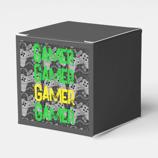 Gamer, Ruhm, Gamer, Gamer T - Shirt Throw Kissen Geschenkschachtel (Vorderseite)