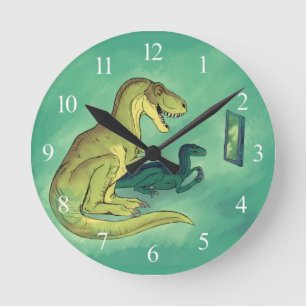 Gamer-Saurus Runde Wanduhr