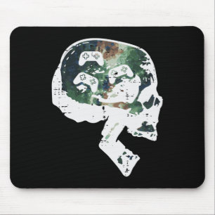 Gamer-Schädel Lustiges Videospiel Männer Jungen Ki Mousepad