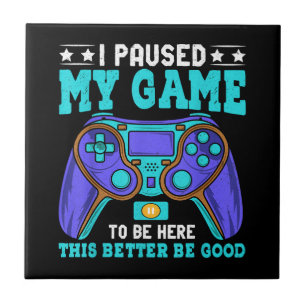Gamer Shirt Boys Men Kids Teens hielt mein Spiel a Fliese