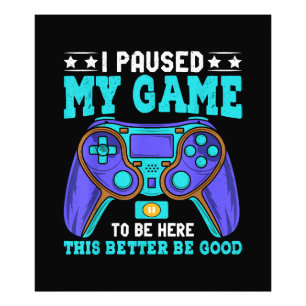 Gamer Shirt Boys Men Kids Teens hielt mein Spiel a Fotodruck