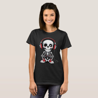 Gamer Skeleton - Funny Halloween Gaming T-Shirt