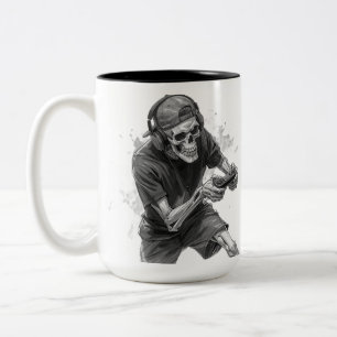 Gamer-Skelett Zweifarbige Tasse