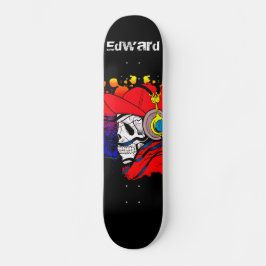 Gamer Skull mit Kopfhörern Skateboard