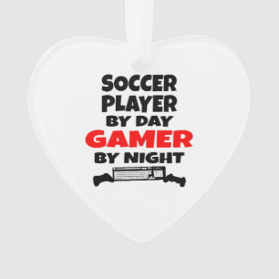 Gamer Soccer Player Ornament