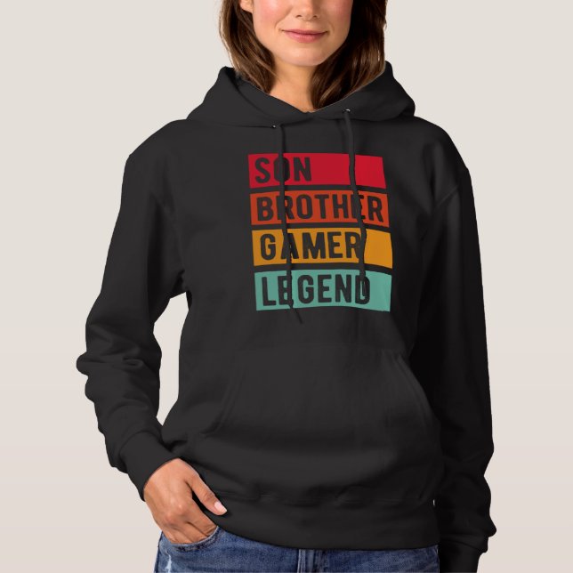 Gamer Son Brother Husband Dad Video Game Legend Hoodie (Vorderseite)