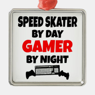 Gamer Speed Skater Ornament Aus Metall