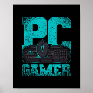 Gamer Sport Computerspiele Spieler Geschenk PC Gam Poster