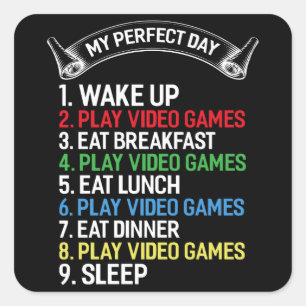 Gamer Sprichwort Gaming Funny Gaming Gift Idee Quadratischer Aufkleber