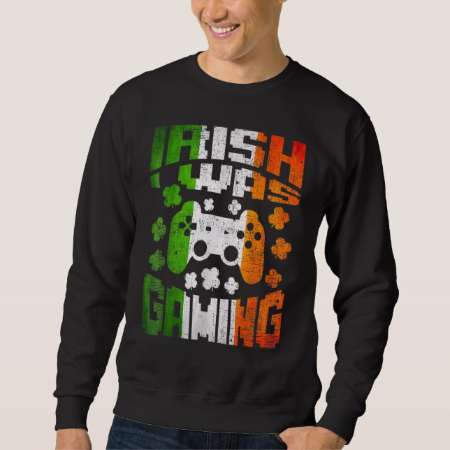 Gamer St Patricks Day Video Game Controller Shamro Sweatshirt (Vorderseite)