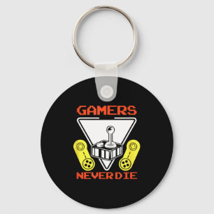 Gamer sterben nie Lustige Gaming-Zitate Tolles Ges Schlüsselanhänger