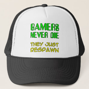 Gamer sterben nie Sie respawnen Lustige Ballkappe Truckerkappe